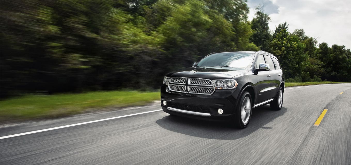 Dodge pick up truck driving on American road